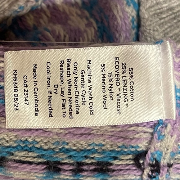 Talbots Multicolor Patterned Cardigan - Picture 4 of 4